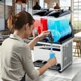 thumbnail image 4 of Commercial Frozen Drink Maker - 15L Dual Tank Slushy Machine for Margaritas, Smoothies, Cocktails, 4 of 11