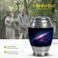 thumbnail image 3 of MUKTIVE Galaxy Urns for Human Ashes Adult for Burial, Adult Combo Urn for Human Cremation & Funeral, Large Blue Urn for Ashes Adult Male, Memorial Gifts for Loss of Mom(1 Large, 4 Small), 3 of 7