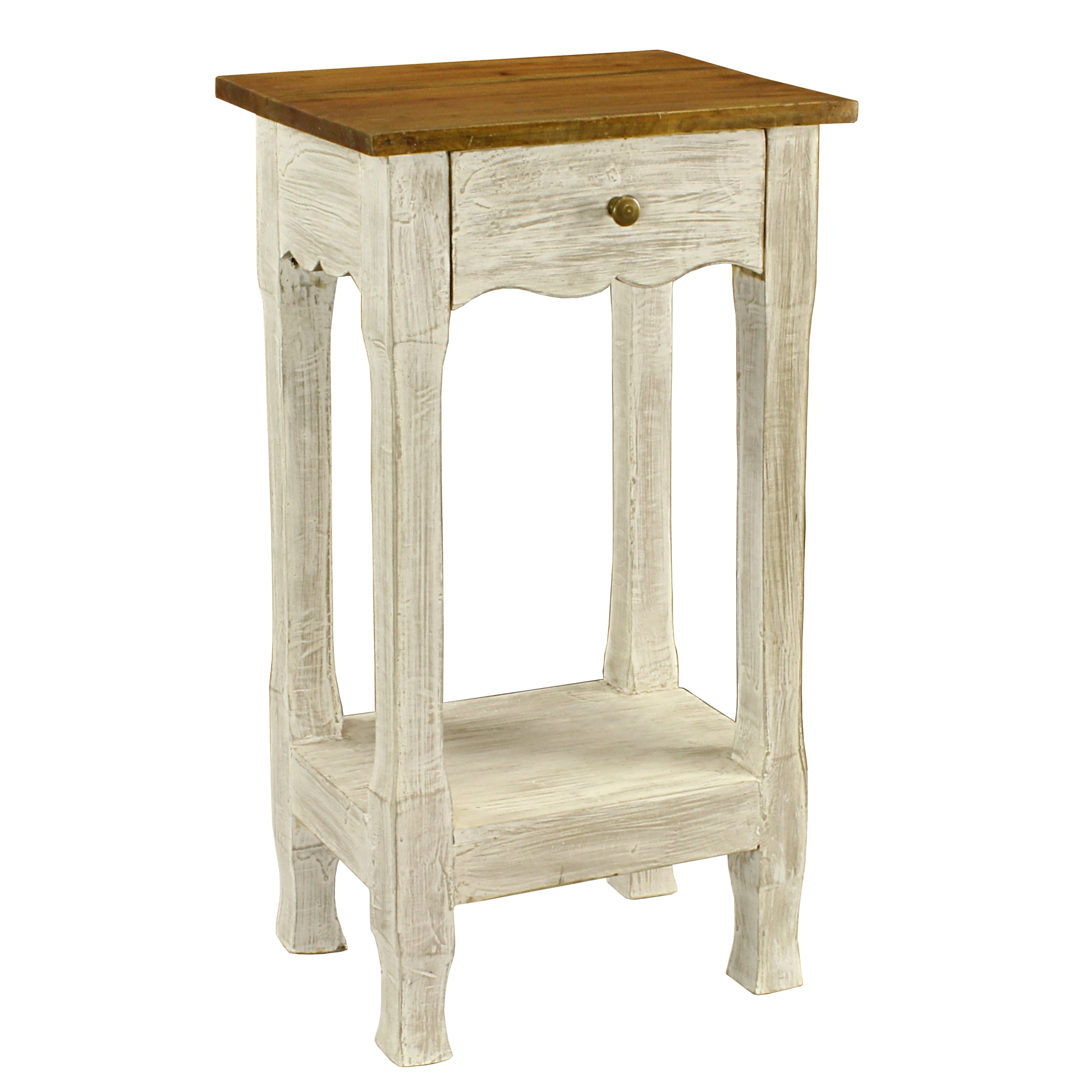 Porthos Home Amelia Distressed Rustic Nightstand Walmart Com Walmart Com