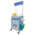 thumbnail image 2 of Techtongda ABS Surgical Anesthesia Cart Physiotherapy Cart Multifunctional Nursing Emergency Vehicle Emergency Trolley with Universal Wheels, 2 of 16