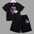 thumbnail image 2 of Conjunto de 2 piezas de camiseta y pantalones cortos de algodón para adolescentes y niños, juego de lucha, ropa deportiva de manga corta de verano para niño y niña, 2 of 5