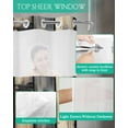 thumbnail image 4 of No Hook Shower Curtains with Snap in Liner, Retro Wooden Waterproof Fabric Shower Curtain, Modernism Vintage Black Brown Double Layers & See-Through Top Window Bathroom Curtains 72''x84'', 4 of 6