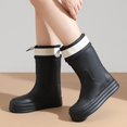 thumbnail image 4 of XIMIN Women Anti Slip Lightweight Soft Rubber Shoes Casual Rain Shoes Work Booties Platform Rain Boots Outdoor Fishing Thick Sole Waterproof Shoes, 4 of 6