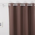 thumbnail image 4 of Deconovo Cortinas opacas marrones de 132 x 160 cm con aislamiento térmico para ventanas, 4 of 5