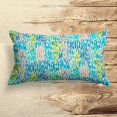 thumbnail image 2 of Ella Finley 70549 24 x 16 in. Indoor & Outdoor Reversible Lumbar Pillow - April Showers Blue - Set of 2, 2 of 4