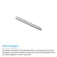 thumbnail image 4 of Uxcell Fully Threaded Rod M4 x 35mm 0.7mm Thread Pitch 304 Stainless Steel Right Hand Threaded Rods Bar Studs 15 Pack, 4 of 6