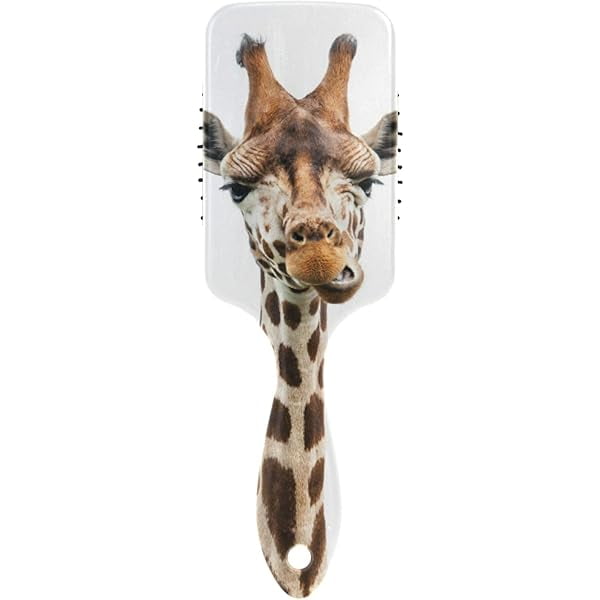 wonima11 Funny Giraffe Face Hair Brushes Detangling Brush Hair Comb Air Cushion Paddle Hairbrush Anti-static Detangler Hair Comb For Natural Curly Straight Wet or Dry