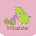 thumbnail image 4 of Inktastic Little Sister Purple Girls Baby Bib, 4 of 4