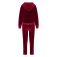 thumbnail image 3 of Fanxing Sweatsuits 2pcs Sets Womens Petite Women's Fall Velvet Tracksuits Long Sleeve Hooded Sweatshirt with Wide Leg Pants 2 Piece Sets Drawstring Hoodies Outfits Prime Day Deals Clearance, 3 of 7