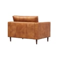 thumbnail image 4 of Crafters and Weavers Alamo Contemporary Italian Leather Arm Chair in Light Brown, 4 of 6