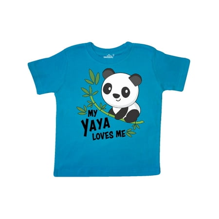 

Inktastic My Yaya Loves Me- cute panda Gift Toddler Boy or Toddler Girl T-Shirt