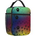 thumbnail image 2 of Lunch Box For Men Reusable Lunch Bag Men Adult Women Insulated Small Lunchbox (Paw Prints Pattern), 2 of 6