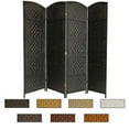 thumbnail image 5 of Oriental Furniture 6 ft. Tall Diamond Weave Room Divider - Dark Mocha - 5 Panel, 5 of 5