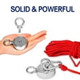 thumbnail image 5 of DIYMAG Double Side Neodymium Fishing Magnets, 450lbs Pulling Force Rare Earth Magnet with Durable Rope and Protective Gloves,for Retrieving in River and Magnetic Fish, 5 of 6