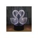 thumbnail image 4 of Luz Nocturna LED 3D de Cisnes Dobles con 7 Colores Diferentes, 4 of 5