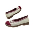 thumbnail image 6 of Gomelly Womens Ballet Flat Embroidered Loafers Round Toe Flats Lightweight Casual Shoes Walking Party Red 7.5, 6 of 6