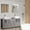 Grey, variant on Vanity Art 60 in. W Double Sink Bathroom Vanity with Engineered Marble Top and Two Free Mirror