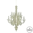 thumbnail image 3 of Vickerman 12" Champagne Glitter Chandelier Christmas Ornament, 3 per bag, 3 of 3