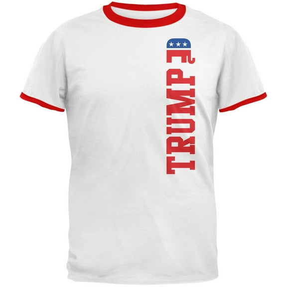 Election 2020 Team Donald Trump White/Red Men's Ringer T-Shirt - Medium
