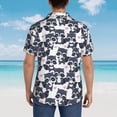thumbnail image 4 of Pofeuu Cartoon Raccoon Print Hawaiian Shirt for Men Sleeves Casual Button Down Summer Beach Dress Shirts T-Shirts,XX-Large, 4 of 7