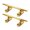 4 inches, variant on Marine Dock Cleat Set 316 Stainless Steel Boat Mooring Hardware, Gold Finish Rounded Bolt On Cleat for Docking