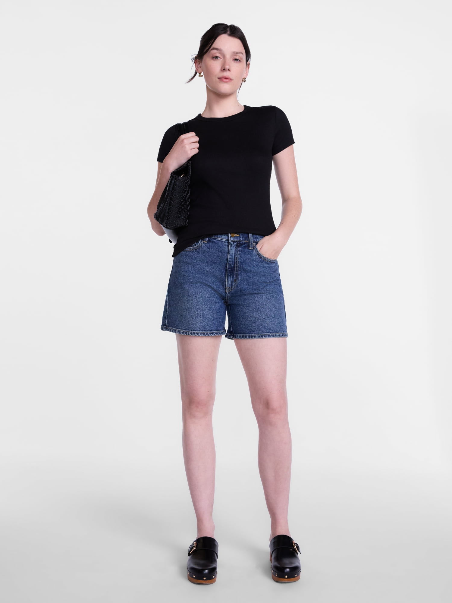 Scenario Women's Rib Tee with Short Sleeves, Sizes XS-XXXL