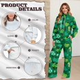 thumbnail image 4 of Renewold St. Patrick's Day Women Comfiest Holiday Outfits Long Sleeve Sweatshirts High Waisted Drawstring Pants Lounge Sets for Womens 2 Piece Outfit, Green Shamrock Heart Pint, XL, 4 of 7