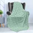 thumbnail image 4 of Gecko Soft Flannel Fleece Throw Blanket, Little Lizards Chameleons Chevron Zigzag Ornate Pattern, Cozy Plush for Indoor and Outdoor Use, 50" x 70", Pale Green Dark Green, by Ambesonne, 4 of 5