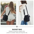 thumbnail image 4 of OUNONA 1Pc Chic Black Bucket Bag Canvas Storage Bag with Comfortable Shoulder Strap, 4 of 7