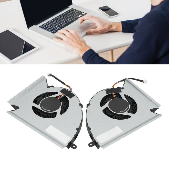 Laptop CPU GPU Cooling Fan, for MSI GP76 GE76 WE76 MS 17K2 MS 17K3 CPU GPU Cooler, 4 Pin Notebook Cooling Fan, Perfect Replacement Laptop Accessories