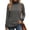 Dark Gray, variant on Edvintorg Women's Tunics High Neck Pullover Top Long Sleeve Casual Shirt Fall Blouse Woman Clothes S-2XL Coffee