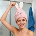 thumbnail image 3 of Rabbits Pattern Coral Fleece Towel,Face Washing,Bathing,and Hair Drying Towel for Men and Women,Soft Absorbent Bathroom Accessory, 3 of 6