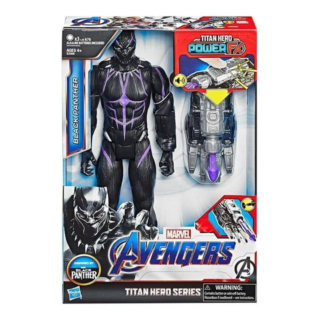 Figura Black Panther Power FX Marvel Avengers Titan Hero Series 12 Pulgadas