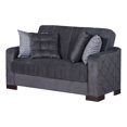 thumbnail image 1 of Beyan Signature Cairo 63" Microfiber Convertible Sleeper Loveseat in Gray, 1 of 3