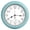 16" Teal, variant on 16" Bronze Outdoor Wall Clock with Thermometer Retro Decor