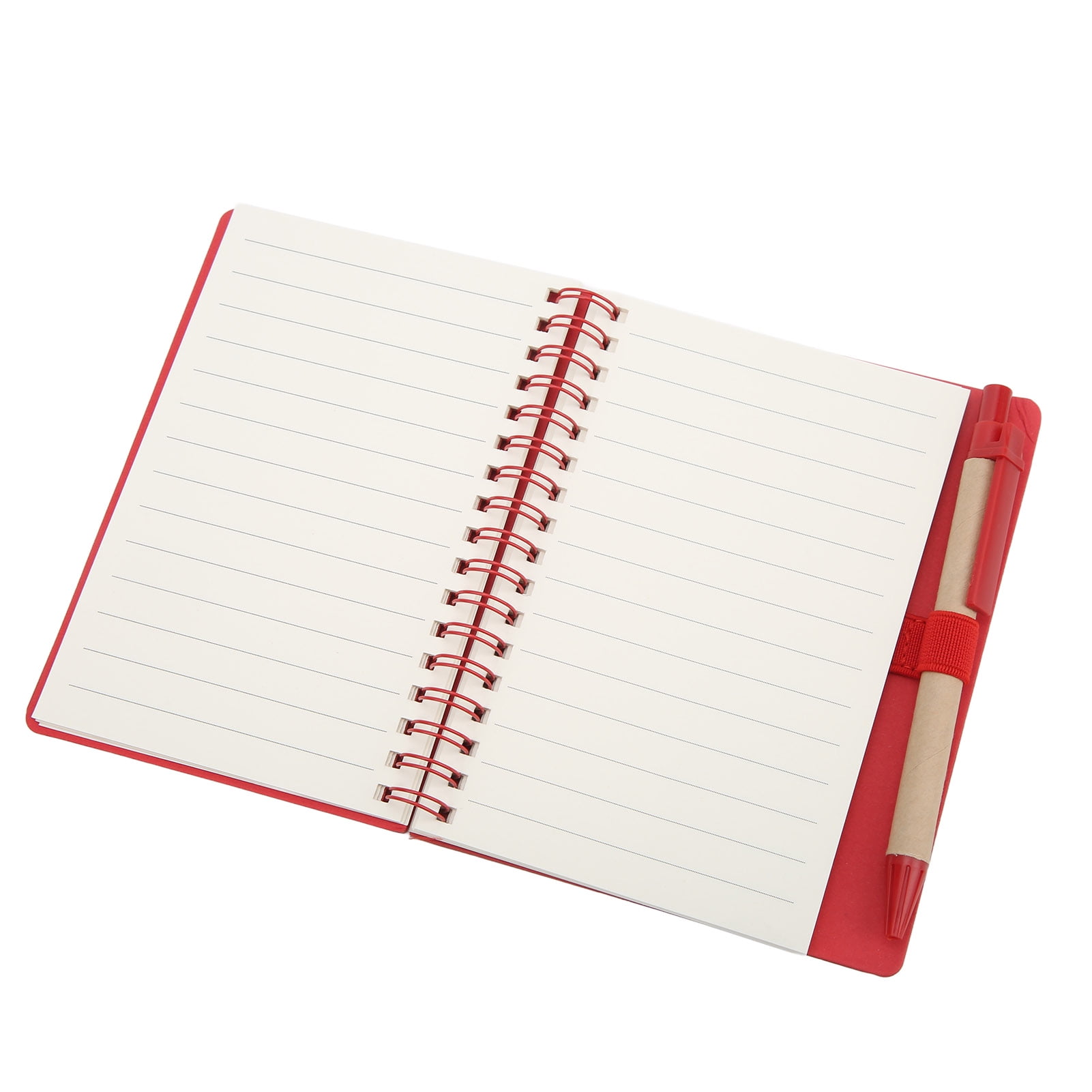 Journal Book Portable Transparent PET Color Stickers Notebook For Business Office Stationery Red