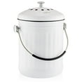 thumbnail image 2 of RED FACTOR Premium Compost Bin for Kitchen Countertop - Stainless Steel Food Waste Bucket with Innovative Dual Filter Technology - Includes Spare Filters (White, 1.3 Gallon), 2 of 15