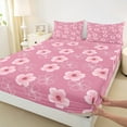 thumbnail image 3 of Manfei Cute Flower Daisy Twin Sheet Sets,Kawaii Cherry Blossom Twin Fitted Sheet,Country Floral Flat Sheet For Girls,Breathable Home Decor,3 Pieces, 3 of 7