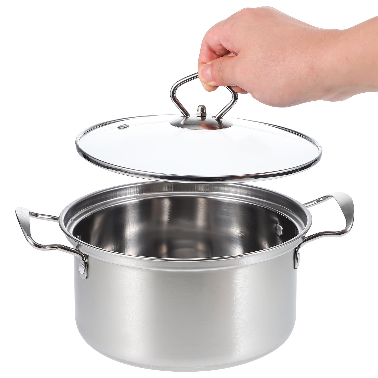 Salinist 5 Sets Stockpots Stainless Steel Soup Pots Induction Pots with Lids