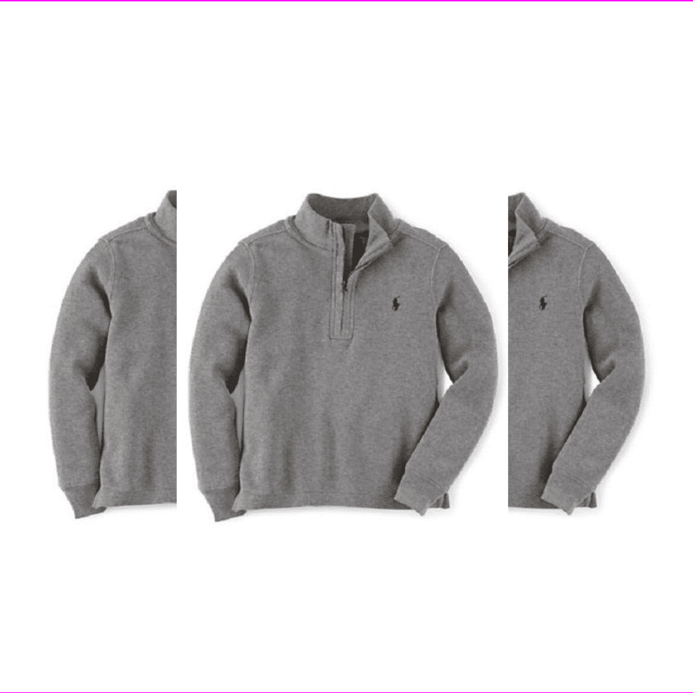 ralph lauren half zip waffle knit jumper