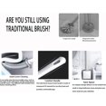 thumbnail image 5 of Escobilla de baño de silicona, limpieza profunda con mango largo antideslizante y secado en pared sin taladrar (blanco), 5 of 5