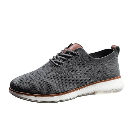Sopiago Men s Loafers Hands Free Slip-in Sneaker Lightweight Mesh Shoes Dark Gray 9.5