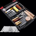 thumbnail image 2 of Leather Working Tools And Supplies With Tool Box Perfect For Stitching Punching Cutting Sewing Leat, 2 of 5