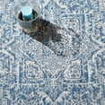 thumbnail image 4 of SAFAVIEH Courtyard Joey Medallion Indoor/Outdoor Area Rug, Light Grey/Navy, 6'7" x 6'7" Square, 4 of 6