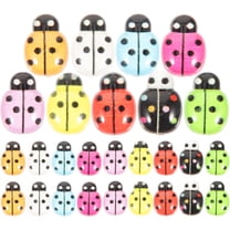 PAMINGONO 50Pcs Resin Decorative Accessories Tiny Ladybug for Home Decor Tiny Ladybugs