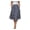 Blue, variant on BUWTTER Womens Skirts Casual Midi Flowy Below Knee Spring Summer Fall Basic Floral Print Boho Casual Blue Skirt L