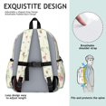 thumbnail image 5 of Princess and Heart Beige Pattern Cute School Backpack with Padded Back and Adjustable Shoulder Straps 13.4"x11"x4.7", 5 of 5