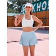 thumbnail image 4 of Falda de tenis plisada Eayouko para mujer con pantalones cortos azul claro, 4 of 6