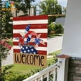 thumbnail image 3 of Mloabuc Patriotic Watercolor Stripes Windmill Freedom House Flag Double Sided, 4th of July Memorial Day Independence Day Yard Outdoor Decoration 28x40 Inch, 3 of 5