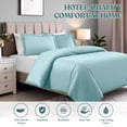 thumbnail image 2 of Superior Cotton Blend 600 Thread Count Duvet Cover Set, Full/ Queen, Light Blue, 2 of 5
